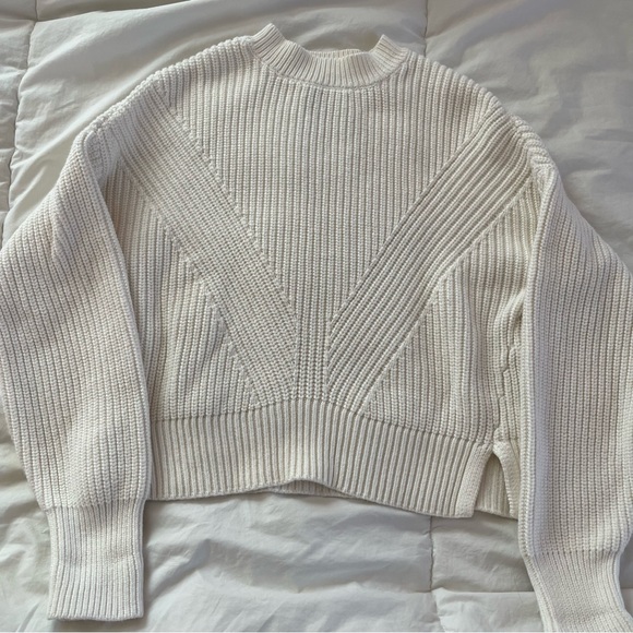 Abercrombie Wedge Crew Sweater in Cream - Picture 5 of 7